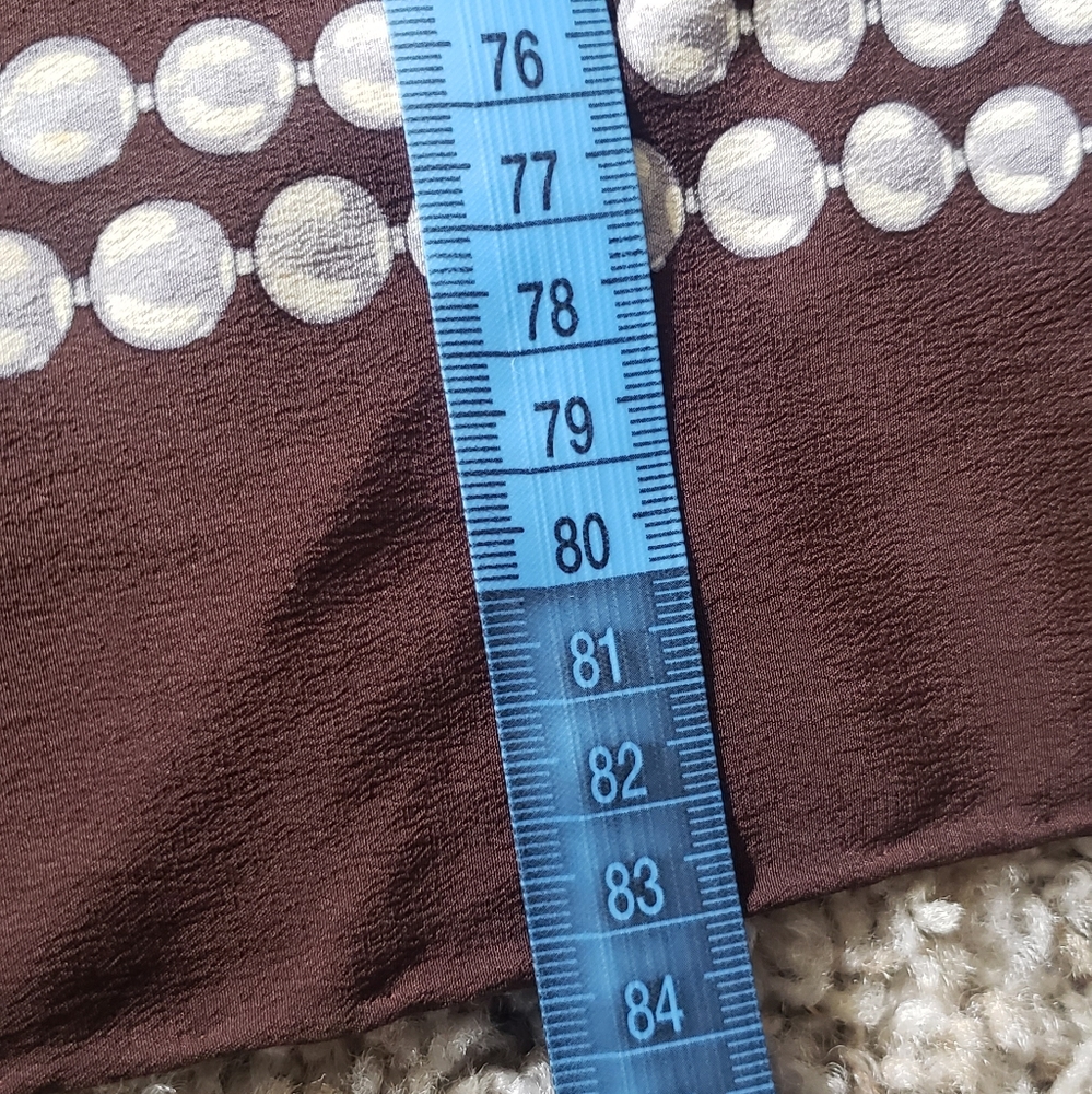 Chanel Brown & Gold Square Silk Scarf - Picture 9 of 9